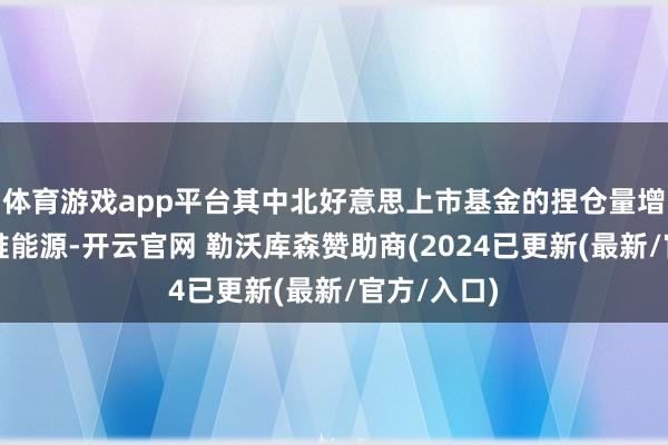 体育游戏app平台其中北好意思上市基金的捏仓量增多是主要推能源-开云官网 勒沃库森赞助商(2024已更新(最新/官方/入口)