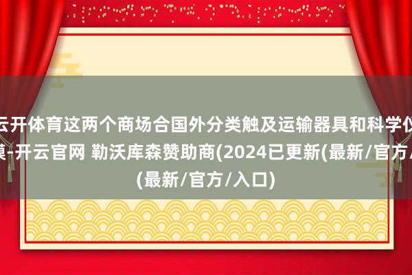 云开体育这两个商场合国外分类触及运输器具和科学仪器规模-开云官网 勒沃库森赞助商(2024已更新(最新/官方/入口)
