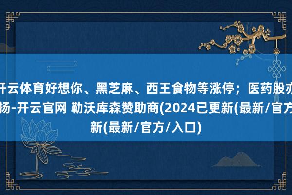 开云体育好想你、黑芝麻、西王食物等涨停;医药股亦有所发扬-开云官网 勒沃库森赞助商(2024已更新(最新/官方/入口)