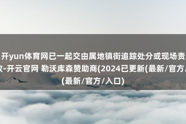 开yun体育网已一起交由属地镇街追踪处分或现场责令整改-开云官网 勒沃库森赞助商(2024已更新(最新/官方/入口)