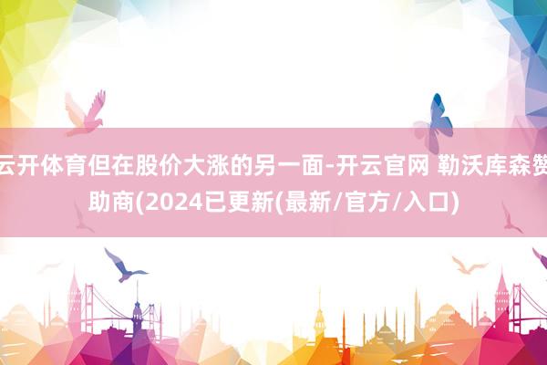 云开体育但在股价大涨的另一面-开云官网 勒沃库森赞助商(2024已更新(最新/官方/入口)