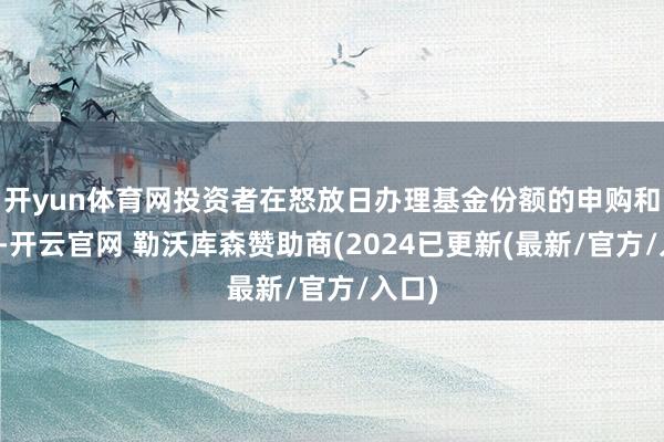 开yun体育网投资者在怒放日办理基金份额的申购和赎回-开云官网 勒沃库森赞助商(2024已更新(最新/官方/入口)