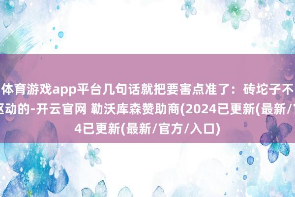 体育游戏app平台几句话就把要害点准了：砖坨子不是铁锹能抠动的-开云官网 勒沃库森赞助商(2024已更新(最新/官方/入口)