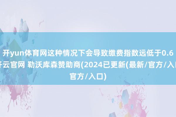 开yun体育网这种情况下会导致缴费指数远低于0.6-开云官网 勒沃库森赞助商(2024已更新(最新/官方/入口)
