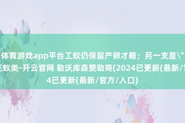 体育游戏app平台工蚁仍保留产卵才略;另一支是